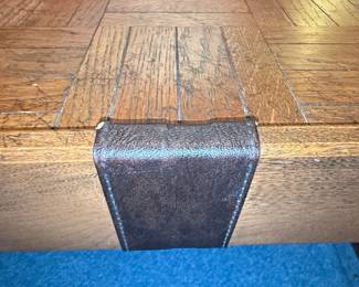 Mid-Century Modern Parquet Oak and Walnut Coffee Table
