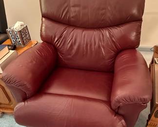 La-Z-Boy Burgundy Leather Recliner