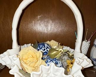 Fenton Milk Glass Hobnail Collection