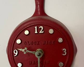 Clock Wise Cast Iron Skillet Wall Clock