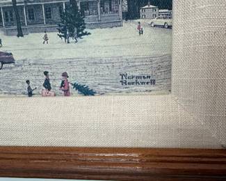 Norman Rockwell Stockbridge Main Street at Christmas Print