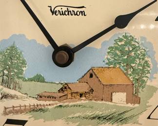 Verichron Farmhouse Scene Wall Clock