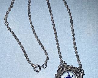Sarah Coventry Katrina Delft Windmill Pendant Necklace