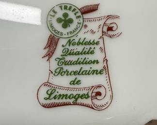 Le Trefle Limoges Porcelain Wall Clock