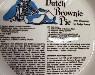 Set of 3 Watkins 1983 Recipe Pie Plates