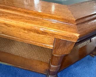 Octagonal Cane-Inset Coffee Table by Gordon's Fine Furniture Style