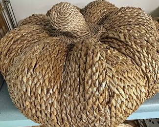 Metallic Gold Braided Papyrus Reed Pumpkin
