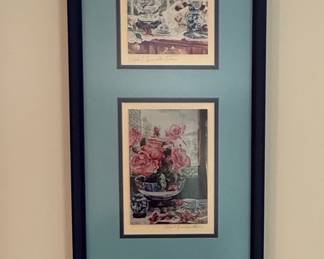 Floral Print Triptych Wall Art Style