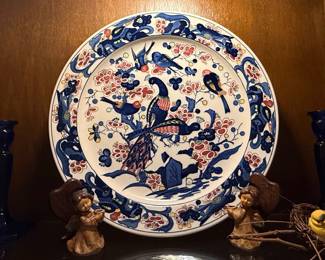 Japanese Imari Style Peacock Charger