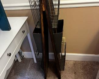 #011 Wood A Frame Stand w/6 Metal Holders on the sides - 40" Tall x 12" Wide $40.00