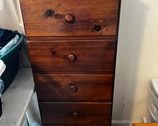 #068 Pine 6 drawer Chest of Drawers - as is finish - 19x11x50 $45.00