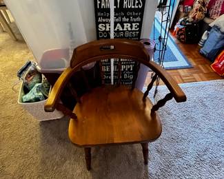 #027 Wood Captains Chair $25.00