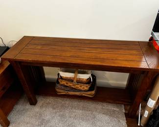 #022 Wood Shaker Style Sofa Table (as is top finish) - 50x16x27 $75.00