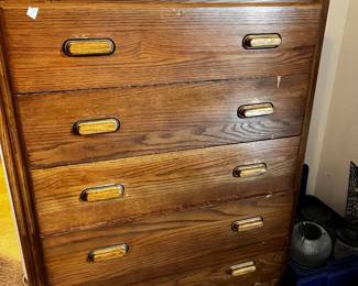 #070 Bassett 6 Drawer Chest of Drawers - 36x17x52 (as is finish on all drawers) $75.00
