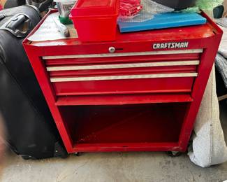 #051 Craftsman Tool Box w/3 drawers & lift-top on Wheels - 27x14x30 $30.00