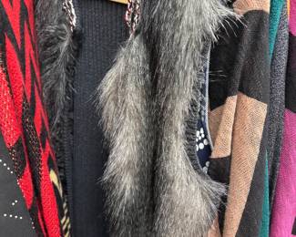 Fur-Trimmed Sweater Vest By Jennifer Lopez, Size XL
