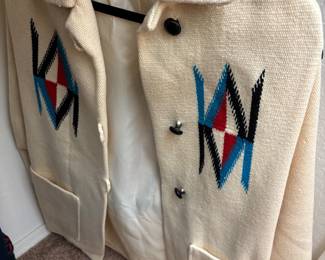 SW Designed Jacket, Ortega's 100% Wool, Handwoven, Chimayo, NM