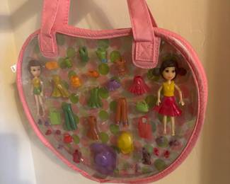 Mattel "Polly Pocket" Fashion Purse with Dolls & Outfits, C-2000