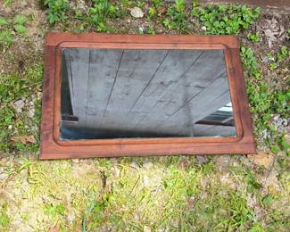 245 rectangularwallmirrorwithwoodenfram
