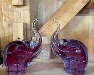 270 pairofpurpleartglasselephantfiguri