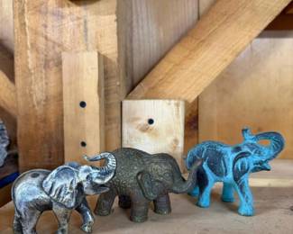 274 brassandmetalelephantfigurines