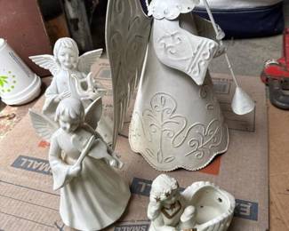 310 porcelainandmetalangelfigurines