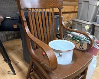 157 woodencommodechairwithslatbackand