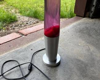 119 silverbaselavalampwithredwax