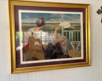Numbered seaside print