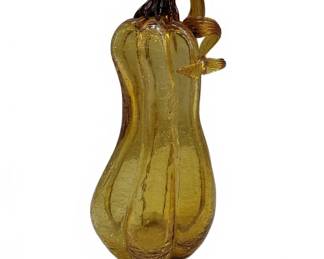 Blown Glass Pumpkin-Shaped Figure