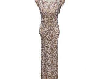 Gold Sequin Gown Size M