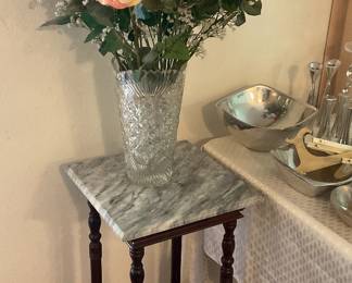 “Marble” top decorative table-30x14