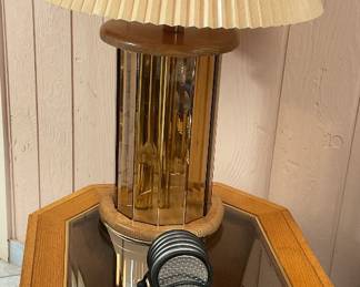Glass top side table-23x26x21