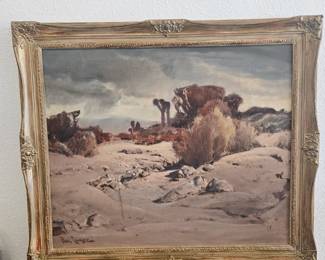 Paul Lauritz Cali desert oil on canvas 29X25 in. $1000.