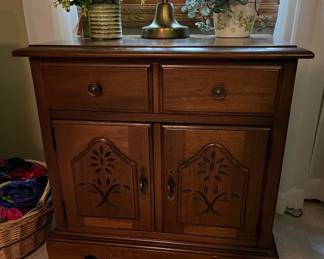 Vintage nightstand/chest by Penn Colony collection by Broyhill Premier, early American or colonial style.