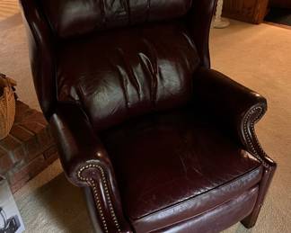Hancock & Moore leather recliner.