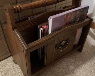 Vintage magazine rack by Leick (Cheboygan, WI).