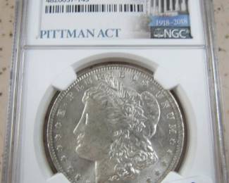 NGC 1890-O BU Morgan Silver Dollar