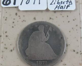 1871 Seated Liberty Half Dollar