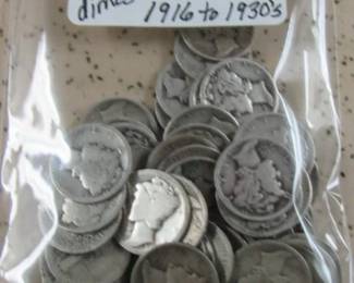 50 - Mercury Head Silver Dimes
