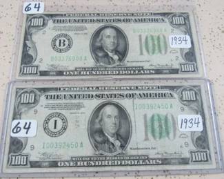 1934 $100 Notes