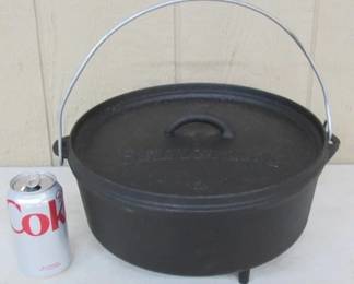 #12 Cast Iron Dutch Oven marked Browning on Lid
