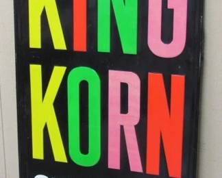 1960's Metal King Korn Stamps Sign - Size: 32" x 56"