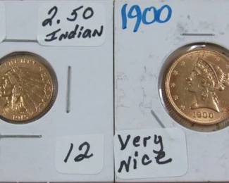 $2.50 & $5.00 Gold Coins