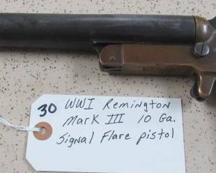 WWI Remington Mark III 10 Gauge Signal Flare Pistol