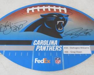 Autographed by DeAngelo Williams & Greg Olsen 