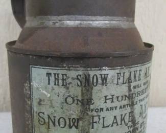 1890's Snow Flake Axle Grease Can