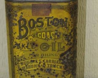 1890's Boston Coach Axle Oil Can - Standard Oil Company 