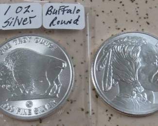 1 oz. Silver Buffalo Rounds