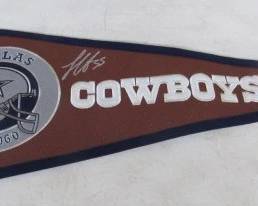 Autograped Cowboys Pennant - Jason Witten & Leighton Vander Esch